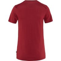 Дамска тениска Fjall Raven - Abisko Wool в цвят Pomegranate red, снимка 2 - Екипировка - 45338108