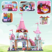 Комплект строител Замък на принцеса, 740 части, играчка за деца момичета 6+ г., снимка 5 - Конструктори - 45371471
