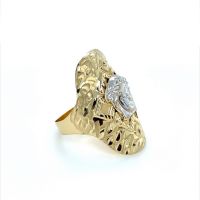 Златен дамски пръстен 3,06гр. размер:63 14кр. проба:585 модел:23537-1, снимка 3 - Пръстени - 45408222