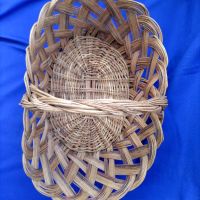 Плетена кошница, елипса, от едно време, снимка 2 - Антикварни и старинни предмети - 45463660