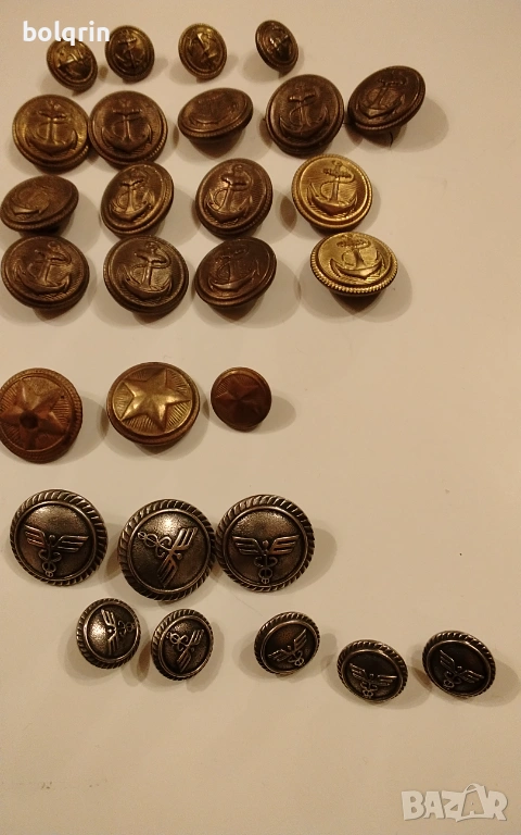 копчета от униформа моряшка военна митница, снимка 1