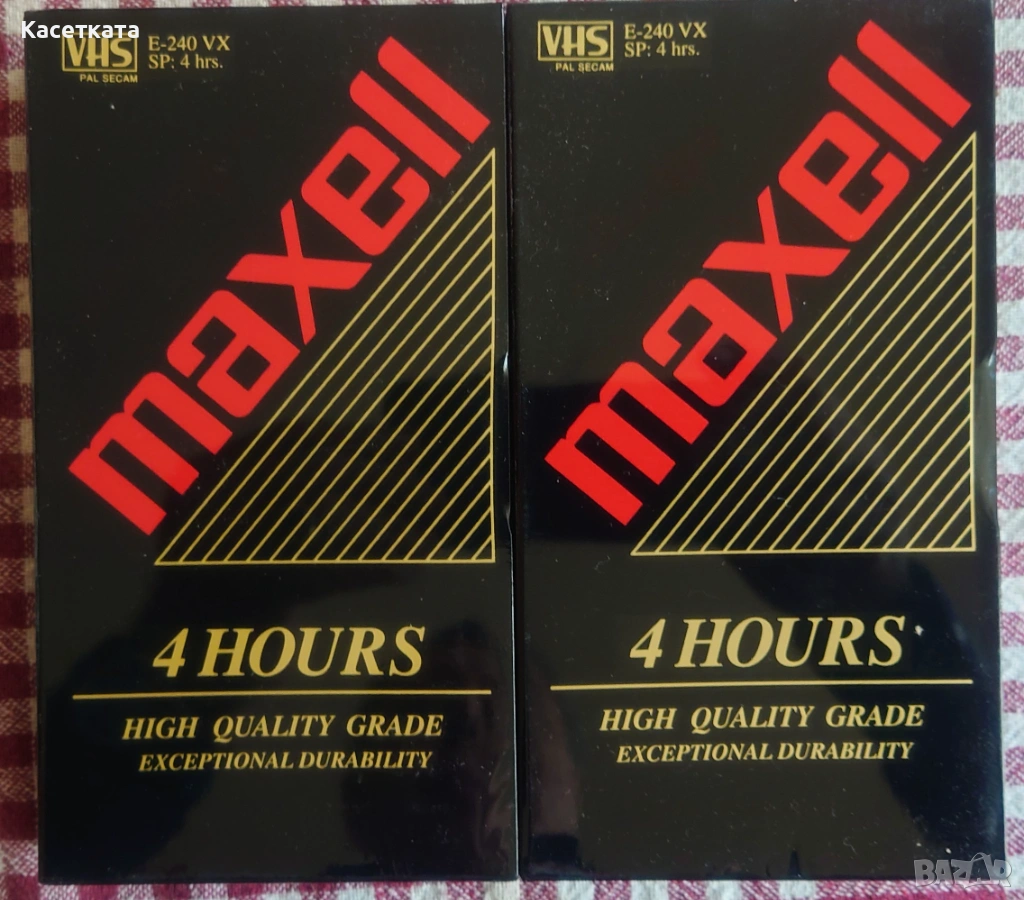 Видеокасети VHS MAXELL Hi Quality Grade 240 мин. E-240-VX, снимка 1