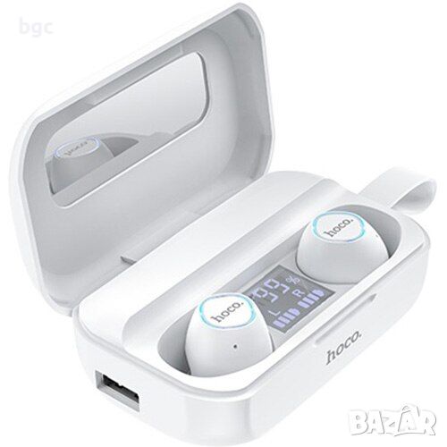 Слушалки bluetooth Hoco ES37 Treasure True Wireless, Бял - 24 месеца гаранция, снимка 1