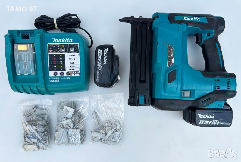 Makita DBN500 - Акумулаторен такер 2x18V 3.0Ah перфектен!, снимка 1