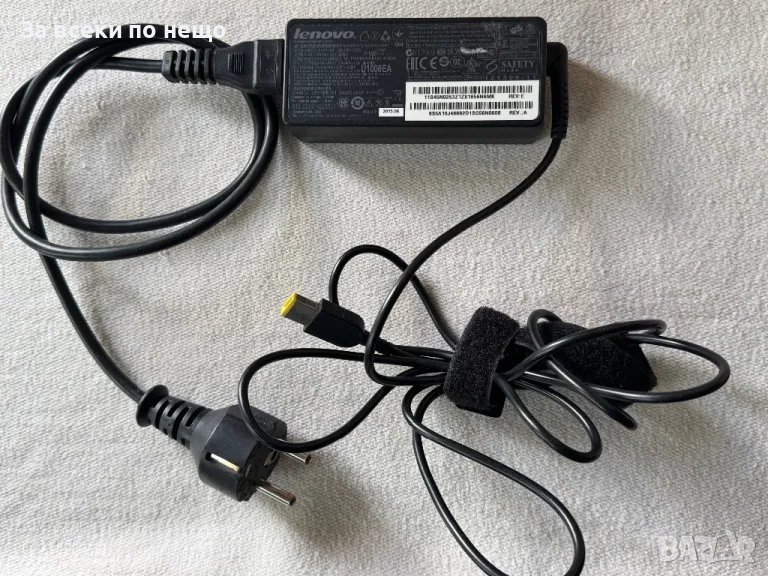 Оригинално захранване зарядно за лаптоп Lenovo 20V 3.25A 65W Правоъгълна букса , зарядно Lenovо, снимка 1