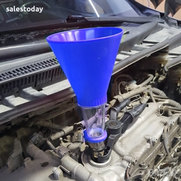 Фуния с дръжка за моторно масло, охлаждаща течност, пвц, Ф12, 46см, снимка 1