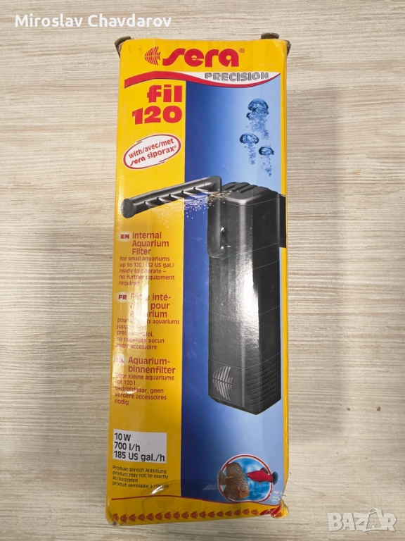 Вътрешен моторен филтър за аквариуми sera Fil 120, снимка 1