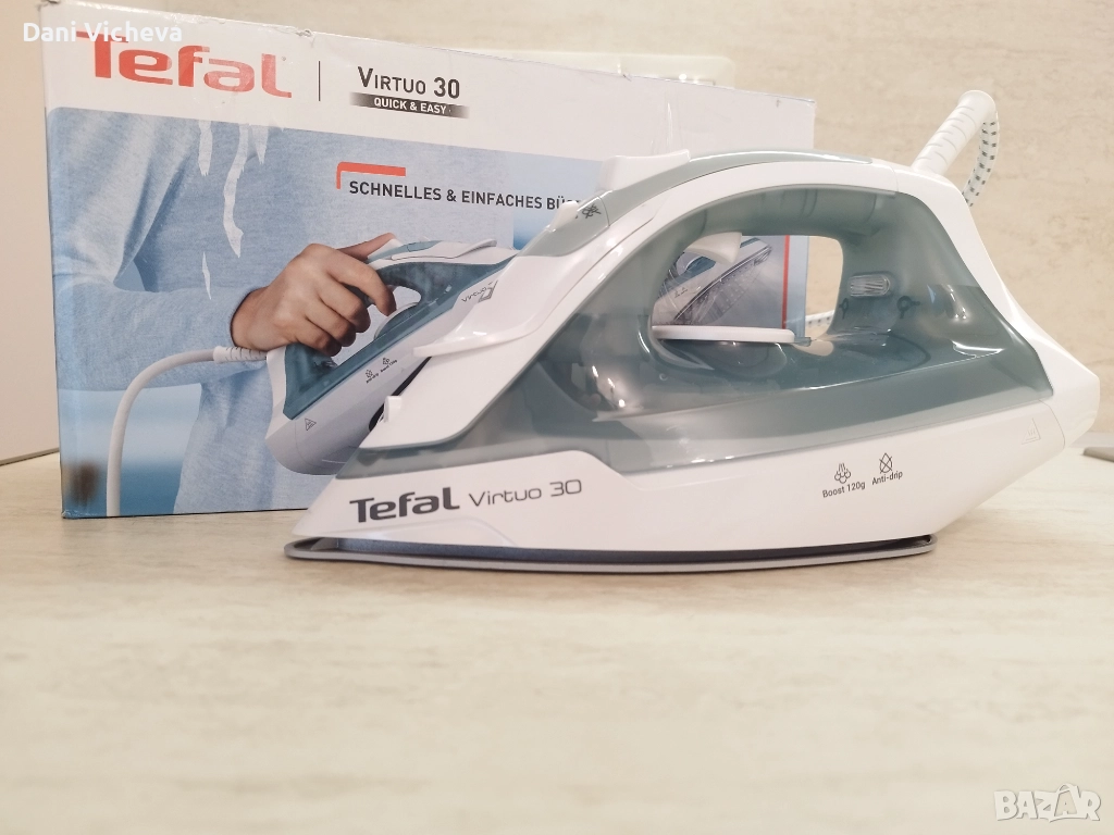 Ютия Tefal FV2C40E0 Steam Iron Virtuo 30, снимка 1