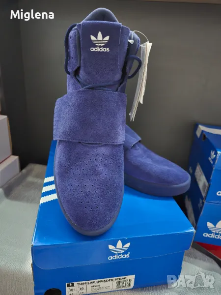 Мъжки Кецове Adidas Tubular Invader Strap blue uk 12 - eur 47 1/3 - cm 30.5  uk 10 - eur 44 2/3 - cm, снимка 1