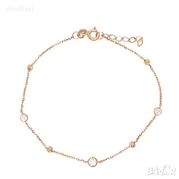 Златна дамска гривна 1,12гр. 19,0см. 14кр. проба:585 модел:33601-6, снимка 1