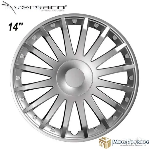 Тасове за джанти 14'' Versaco Crystal Silver, снимка 1