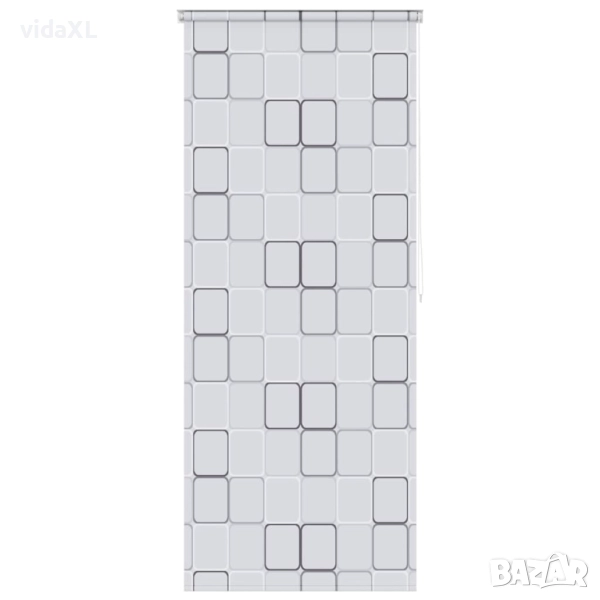 vidaXL Ролетна щора за баня, 100x240 см, квадрати（SKU:142848）, снимка 1
