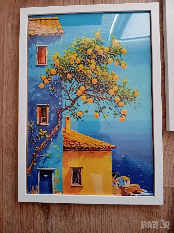 Средиземноморски пейзаж в рамка, снимка 1