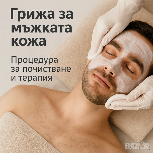 Почистване и терапия за лице на мъже, снимка 1