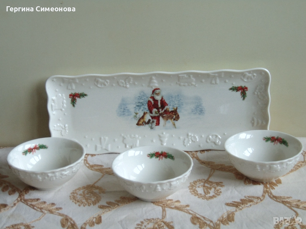 Порцеланов сет за сервиране, снимка 1