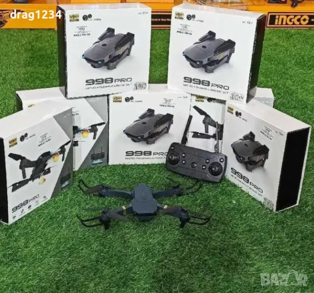 Сгъваем DRON 998 Pro с 2 камери, WIFI и приложение HD, снимка 1