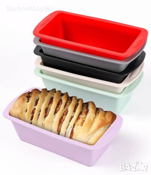 Комплект от 6 силиконови форми за кекс и хляб FAOKZE, снимка 1