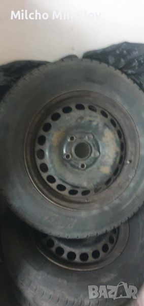 Продавам 4 бр.гуми с железни джанти свалени от Ауди , снимка 1