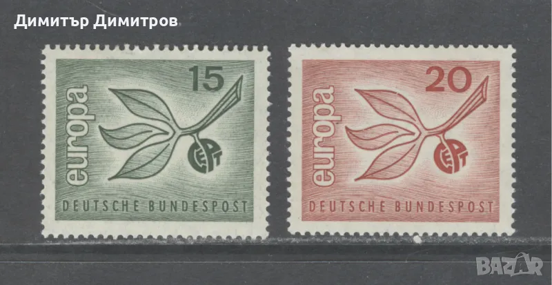 Германия 1965г - Мi 483/84 Европа комплектна серия чиста, снимка 1