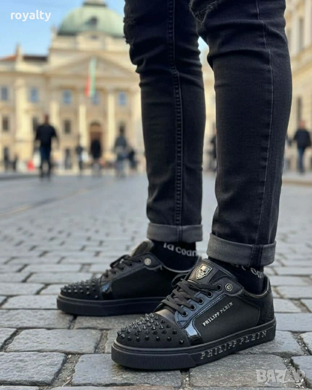 Philipp Plein Нови Черни Мъжки Маратонки , снимка 1