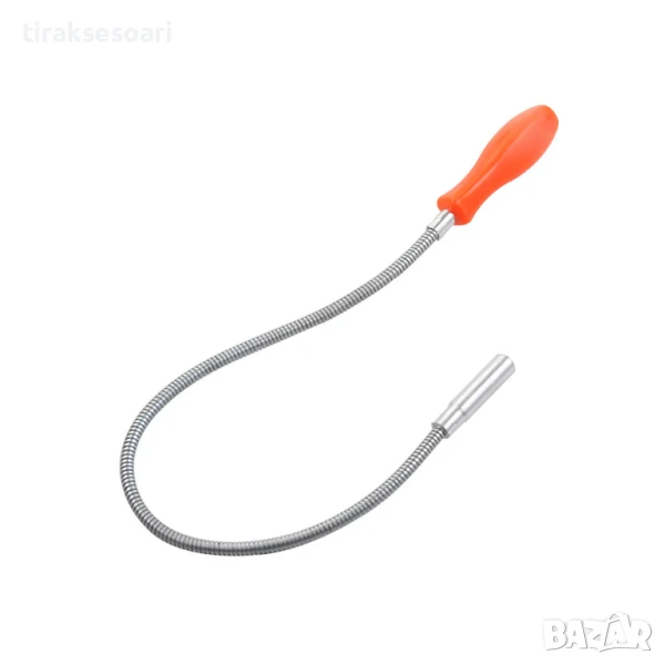  Магнитно удължение с гъвкаво рамо и пластмасова дръжка - 52 см за трудно достъпни места, снимка 1