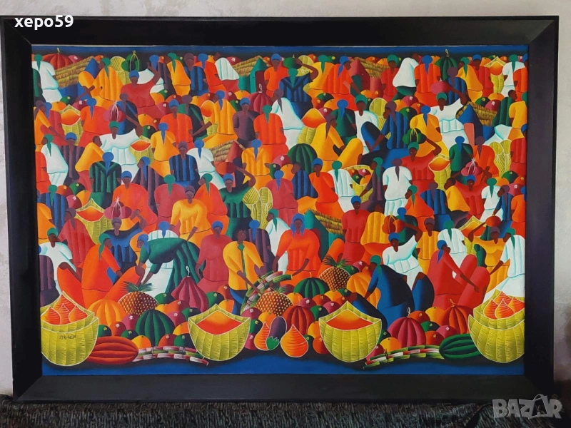 Огромна картина-масло,Импресионизъм- 165/116 см. , снимка 1