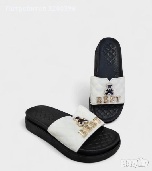 РАЗПРОДАЖБА! -50% на дамски чехли на платформа в бежов цвят, снимка 1