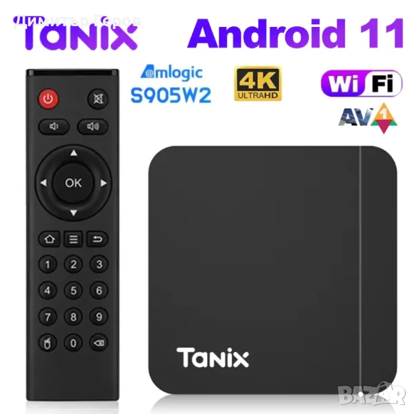 НОВ TV BOX Tanix W2 Android 11 S905W2 AV1, снимка 1