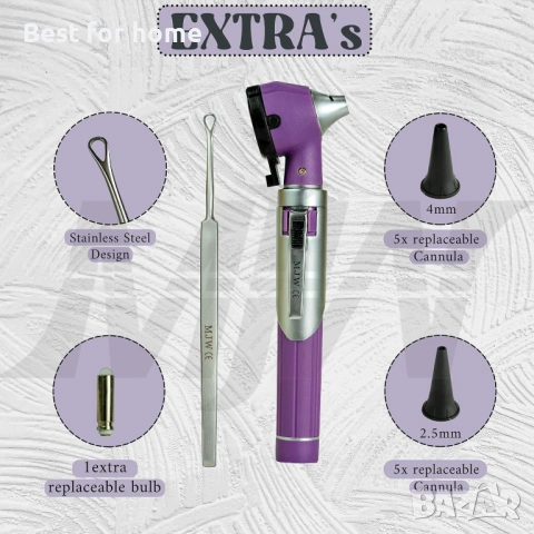 Мини отоскоп с оптичен скенер за уши за домашна употреба от MJW, снимка 3 - Други - 53370549