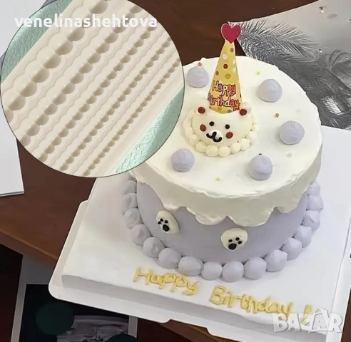 5 реда перли различни размери силиконов молд гипс смола шоколад фондан за декорация на торта , снимка 2 - Форми - 54117728