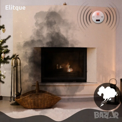 Безжичен CO сензор с LCD дисплей — бързо откриване на опасни нива въглероден оксид, силна аларма 