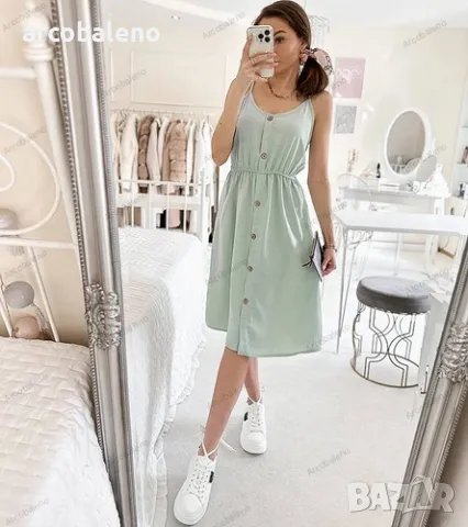 Дамска рокля с презрамки Aubin, 5цвята , снимка 8 - Рокли - 50422606