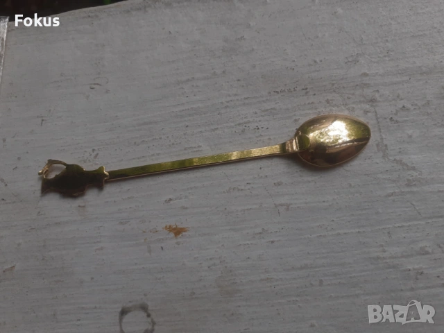 Стари български позлатени лъжички за кафе - минт с етикети, снимка 5 - Антикварни и старинни предмети - 53329674