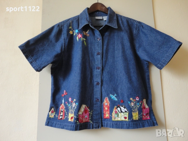 Размер М/нова деним риза, снимка 4 - Ризи - 51655481