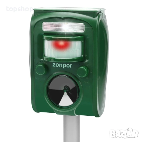 zonpor HSUK-501 Ултразвуков репелент за животни, птици, лисици захранван от слънчева батерия...
