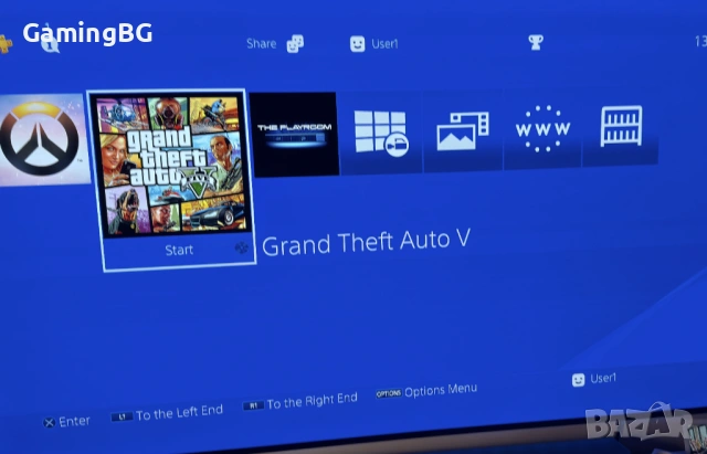 отличен Playstation 4 Pro + GTA V + Overwatch, ПС4 Про, PS4 Pro, снимка 5 - PlayStation конзоли - 53889968