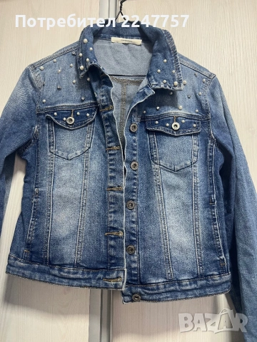 Дънково яке размер S/M, снимка 2 - Якета - 54177296