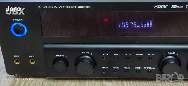  усилвател ресийвър bluetooth UBX • MODEL NO.: UBR510B, снимка 3 - Ресийвъри, усилватели, смесителни пултове - 45560081