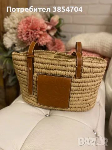 Чанта LOEWE raffia, снимка 10 - Чанти - 47361681