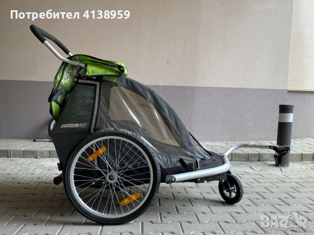 Ремарке за велосипед Croozer Kid 2 + адаптор за бебе, снимка 1 - Аксесоари за велосипеди - 46322305