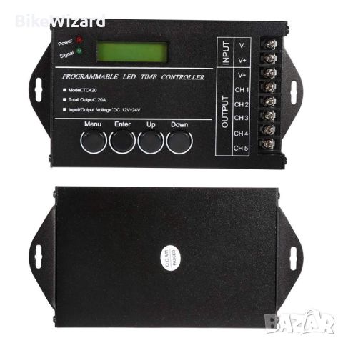 Програмируем LED контролер 5-канален DC12V 24V 20A НОВ, снимка 1 - Друга електроника - 45334485