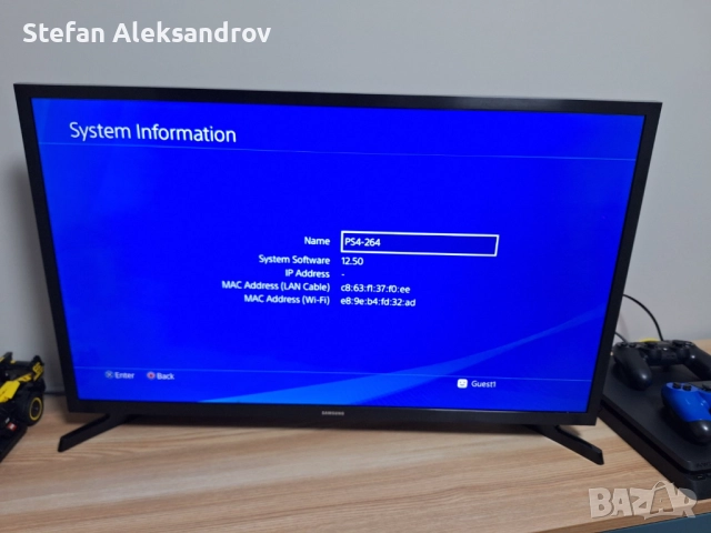 Playstation 4 slim + два оригинални контролера, снимка 4 - PlayStation конзоли - 51789963