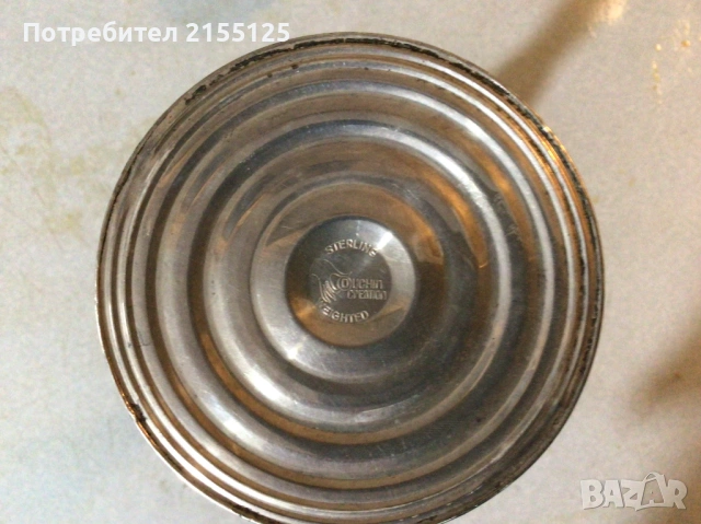 Красив стар ,сребърен свещник., снимка 5 - Антикварни и старинни предмети - 54178713