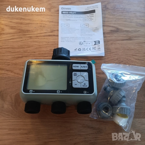 Автоматичен компютър за поливане, таймер с 3 изхода, Rain Delay, LCD дисплей, снимка 7 - Напояване - 52546328