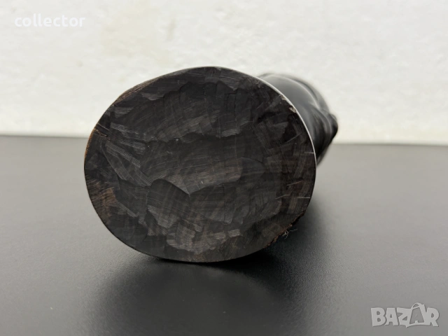 Африканска дърворезба - бюст на жена от абанос. №7965, снимка 8 - Антикварни и старинни предмети - 53857335