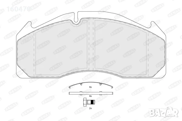накладки дискови VOLVO FH,FM  WWA No -29125, снимка 2 - Части - 49739176