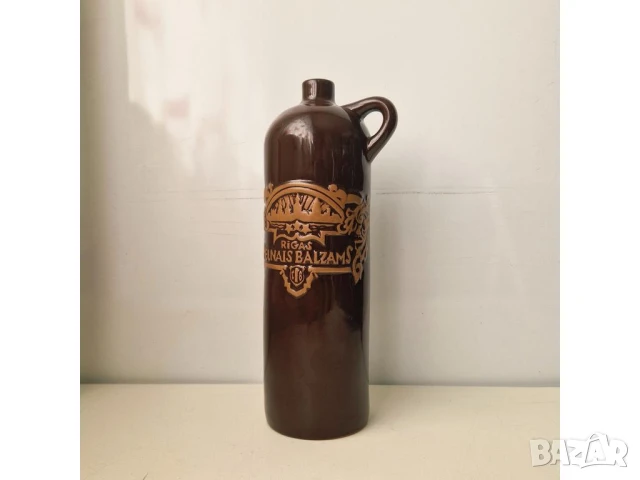 Колекционерска фирмена керамична бутилка Рижски балсам, снимка 4 - Други ценни предмети - 51158134