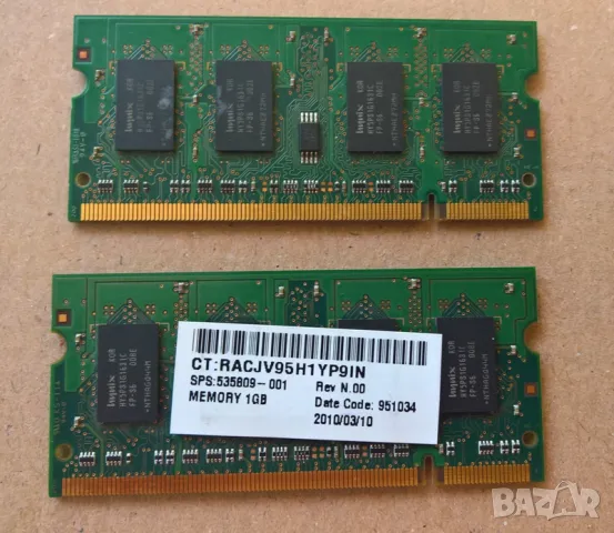 sodimm 2x1gb ddr2 pc6400 памети за лаптоп, снимка 2 - RAM памет - 47028484