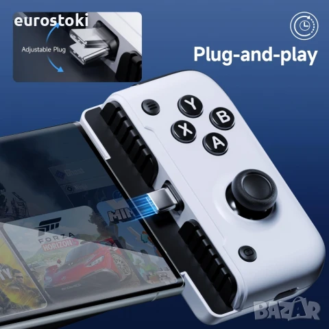 Мобилен геймърски контролер EasySMX M05 за Android и iPhone серия 15 (USB-C), геймърски контролер , снимка 9 - Аксесоари - 51379603