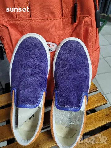 VANS Classic Slip On Mens 7 Womens 8.5 P&C Royal Blue Apricot VN0A4U38WTJ- 39 номер, снимка 12 - Кецове - 46820830